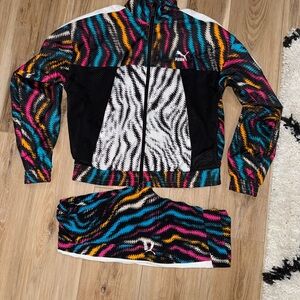Puma Vibrant Zebra Print Track Set